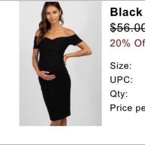 Pink Blush Maternity Formal Cocktail Dress Black